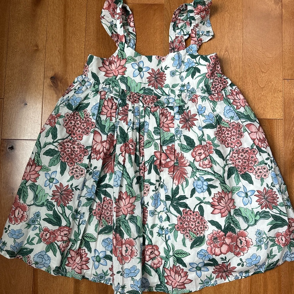 Janie and Jack Pink and Green Pleated Sundress
